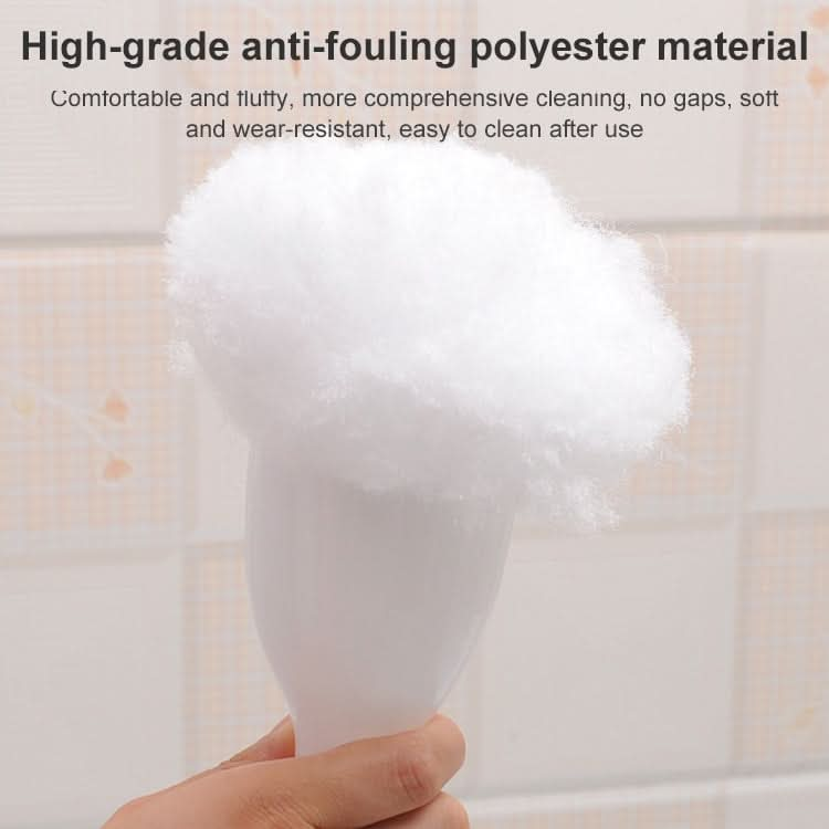 10 PCS Multifunctional Squeezing Type Cotton Toilet Cleaning Brush Creative Soft Hair Toilet Brush