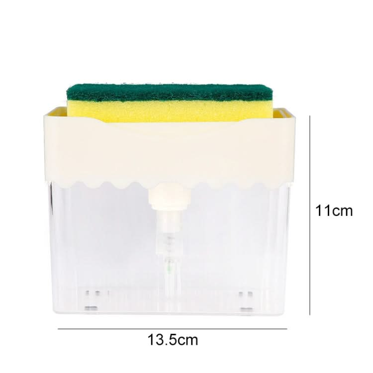 Cleaning Cloth Dishwashing Brush Liquid Box Kitchen Brush Detergent Mixer Press Plastic Soap Box - Reluova