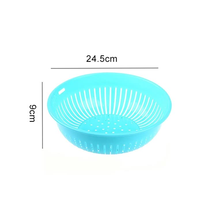 10 PCS Round Hollow Plastic Drain Basket Kitchen Fruit and Vegetable Storage Basket - Reluova 