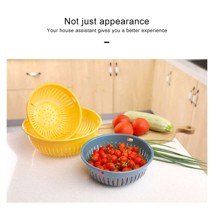 10 PCS Round Hollow Plastic Drain Basket Kitchen Fruit and Vegetable Storage Basket - Reluova 