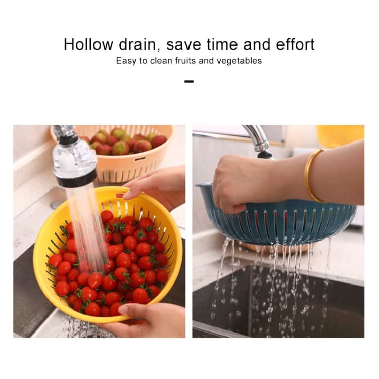 10 PCS Round Hollow Plastic Drain Basket Kitchen Fruit and Vegetable Storage Basket - Reluova 