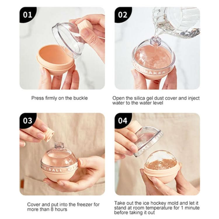 2PCS Home Whiskey Bulb Ice Ball Ice Cube Silicone Mold With Funnel-Reluova