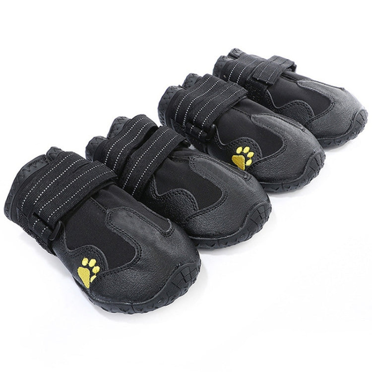 4 in 1 Autumn Winter Pet Dog Foot Cover Waterproof Shoes, Size:6x4cm(Black)-Reluova