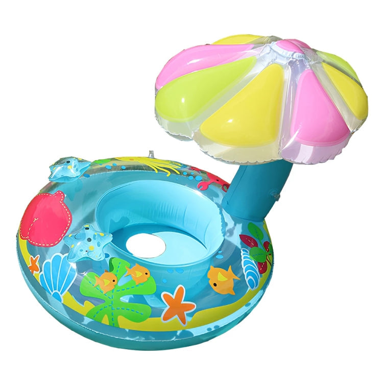 Children Environmental Protection PVC Inflatable Sunshade Mushroom Shape Seat Swimming Ring