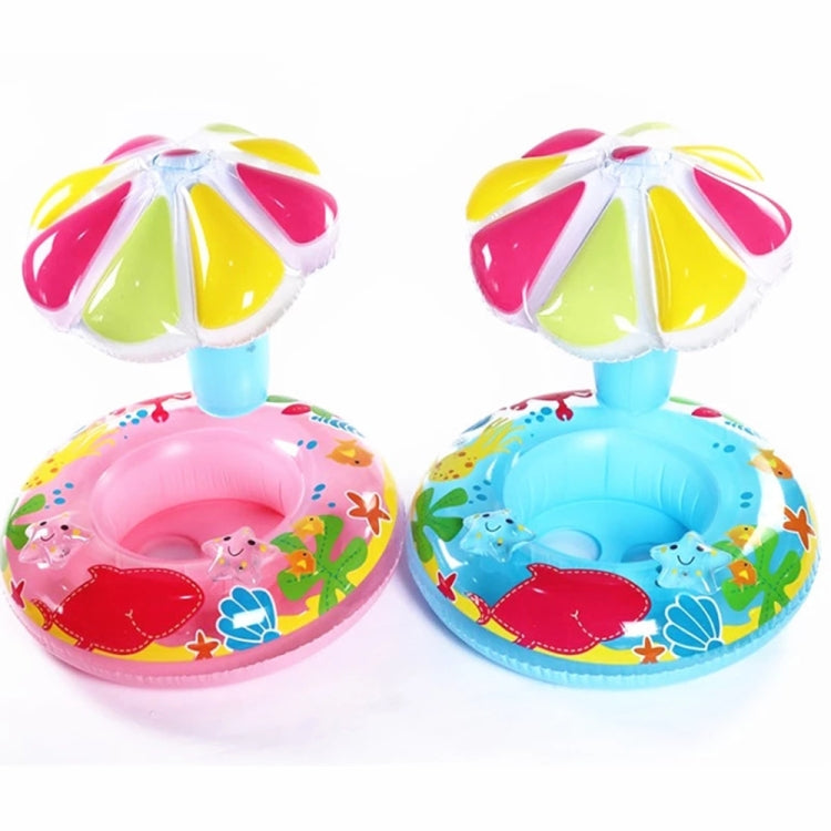 Children Environmental Protection PVC Inflatable Sunshade Mushroom Shape Seat Swimming Ring Reluova