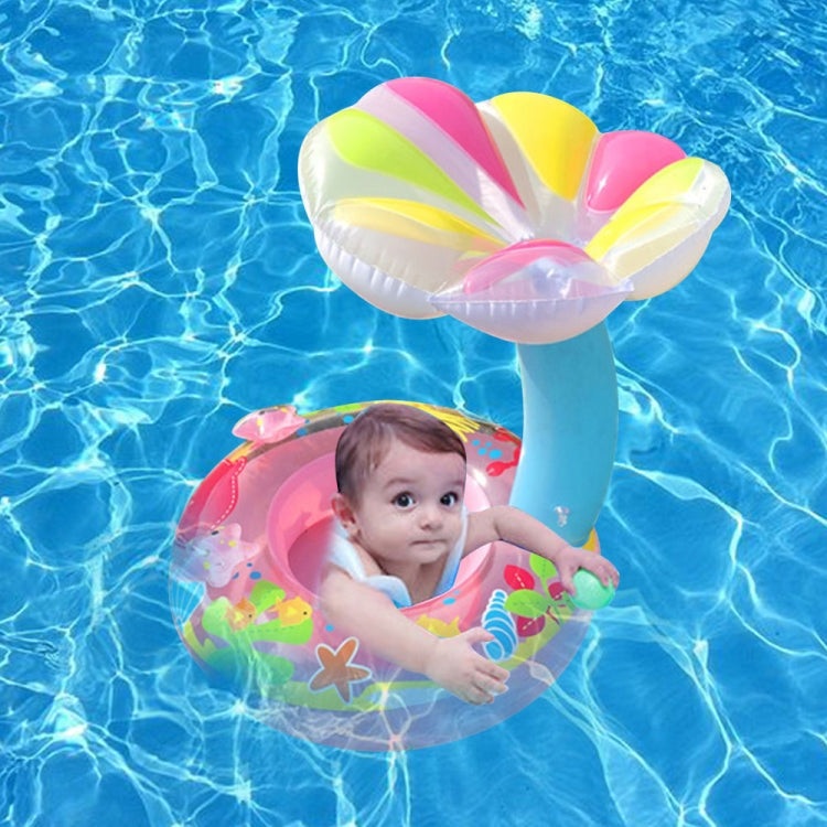 Children Environmental Protection PVC Inflatable Sunshade Mushroom Shape Seat Swimming Ring