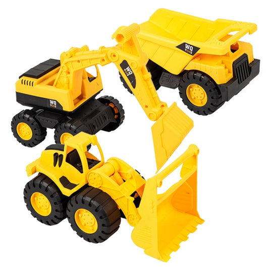 3 PSC / Set Children Simulation Drop-resistant Excavation Engineering Vehicle Toy Set, Random Style Delivery