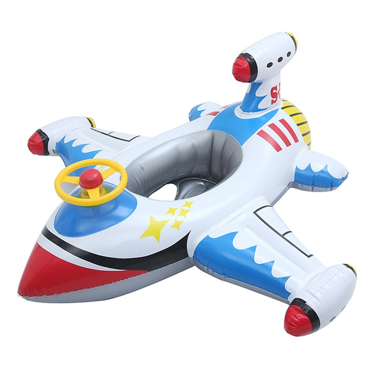 Children Thickened Inflatable Airplane Shape Seat Mount Swimming Ring Reluova