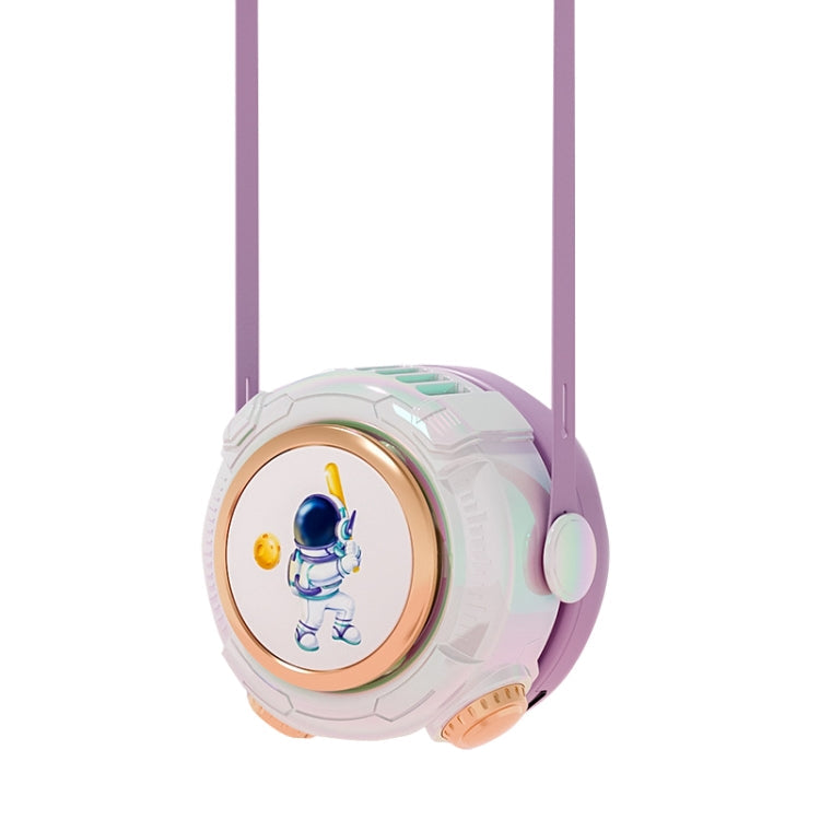 MD666-3 Cartoon Space Capsule Mini Portable Bladeless Hanging Neck Fan