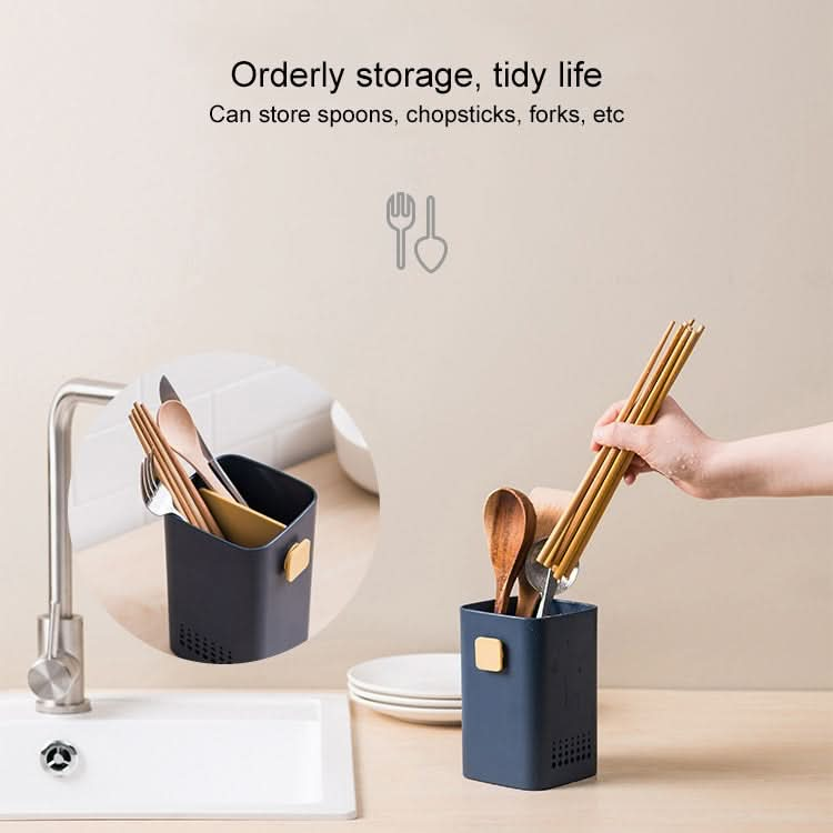 Kitchen Household Storage Multifunctional Racks Nail-free Wall Hanging Chopsticks Cage Random Color Delivery - Reluova