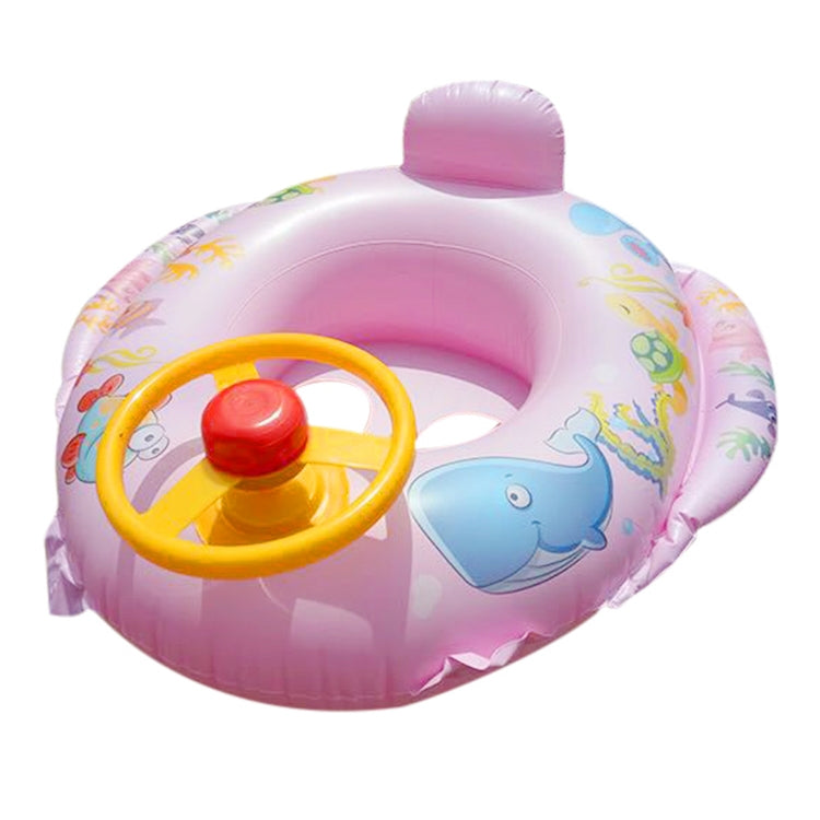 Thickened Car Shape Children Water Swimming Ring Inflatable Swimming Seat with Steering Wheel