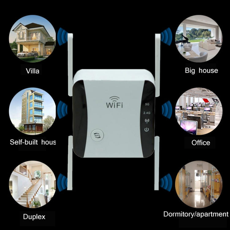 KP1200 1200Mbps Dual Band 5G WIFI Amplifier Wireless Signal Repeater