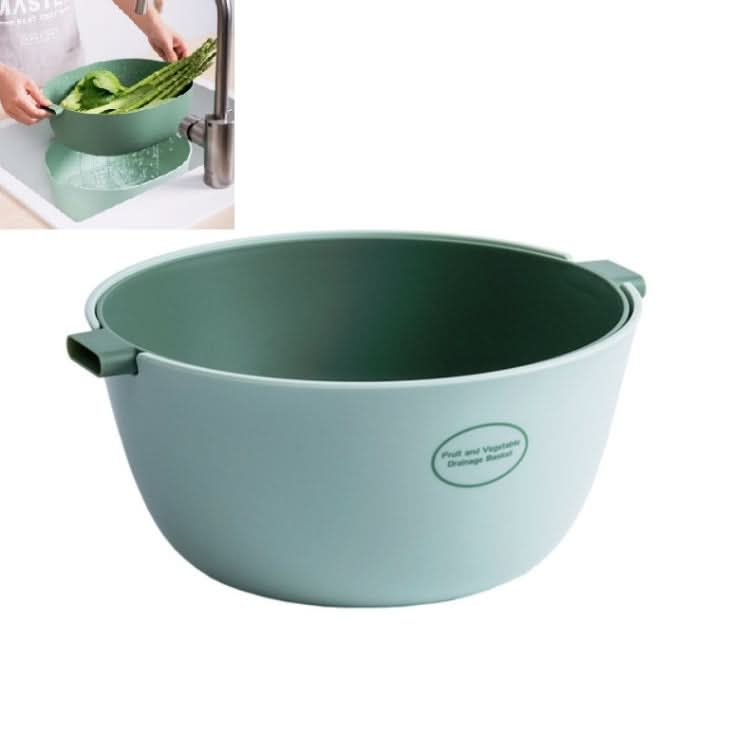 Kitchen Rice Pan Double-dish Vegetable Drain Basket Plastic Fruit Basket - Reluova