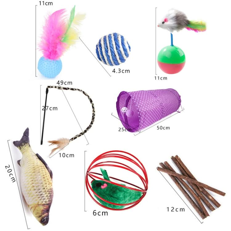 Pet Cat Toy Feather Mouse Funny Cat Channel Sisal Ball Molar Toys - Reluova