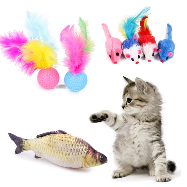 Pet Cat Toy Feather Mouse Funny Cat Channel Sisal Ball Molar Toys - Reluova