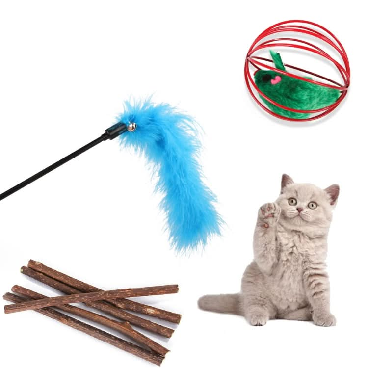 Pet Cat Toy Feather Mouse Funny Cat Channel Sisal Ball Molar Toys - Reluova