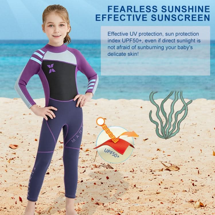 DIVE & SAIL WS-18818 Children Diving Suit One-piece Warm Snorkeling Surfing Anti-jellyfish Swimsuit Reluova