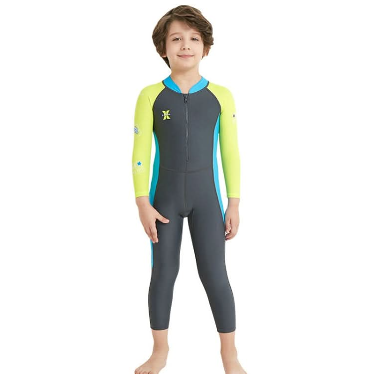 DIVE&SAIL Children Diving Suit Outdoor Long-sleeved One-piece Swimsuit Sunscreen Swimwear Reluova