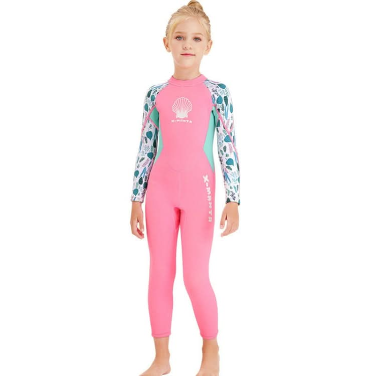 DIVE & SAIL M150556K Shell Pattern Children Diving Suit One-piece Swimsuit Snorkeling Surfing Anti-jellyfish Clothing Reluova