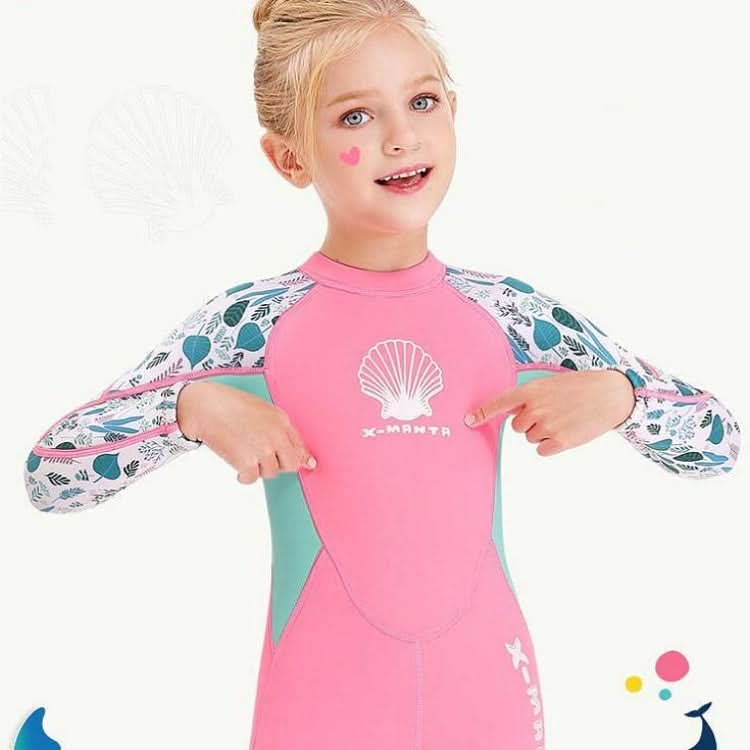 DIVE & SAIL M150556K Shell Pattern Children Diving Suit One-piece Swimsuit Snorkeling Surfing Anti-jellyfish Clothing Reluova