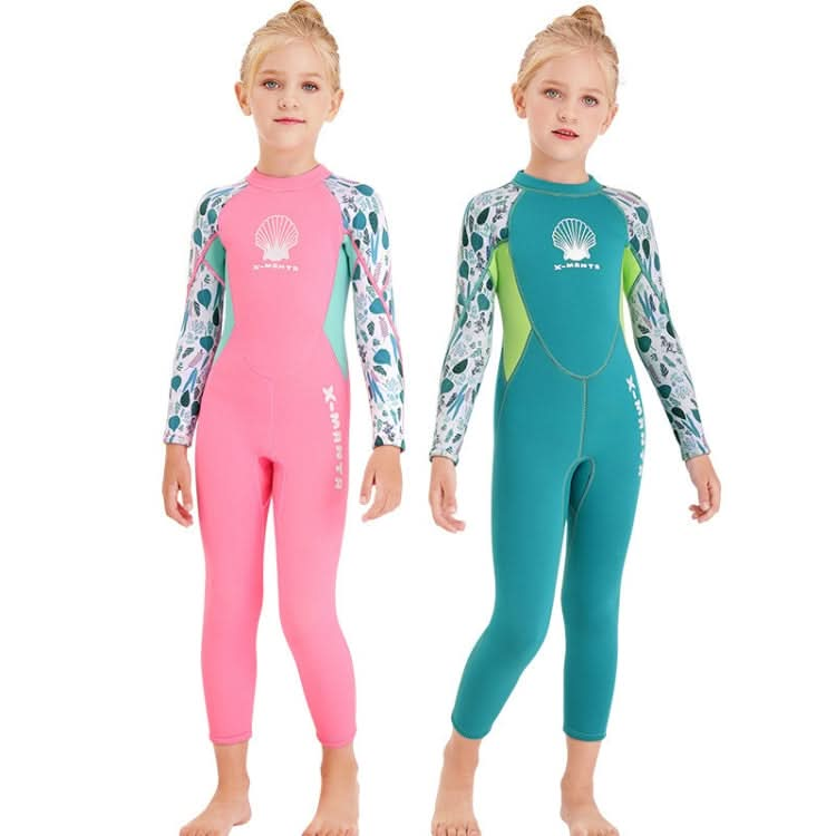 DIVE & SAIL M150556K Shell Pattern Children Diving Suit One-piece Swimsuit Snorkeling Surfing Anti-jellyfish Clothing Reluova