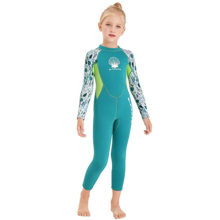 DIVE & SAIL M150556K Shell Pattern Children Diving Suit One-piece Swimsuit Snorkeling Surfing Anti-jellyfish Clothing Reluova