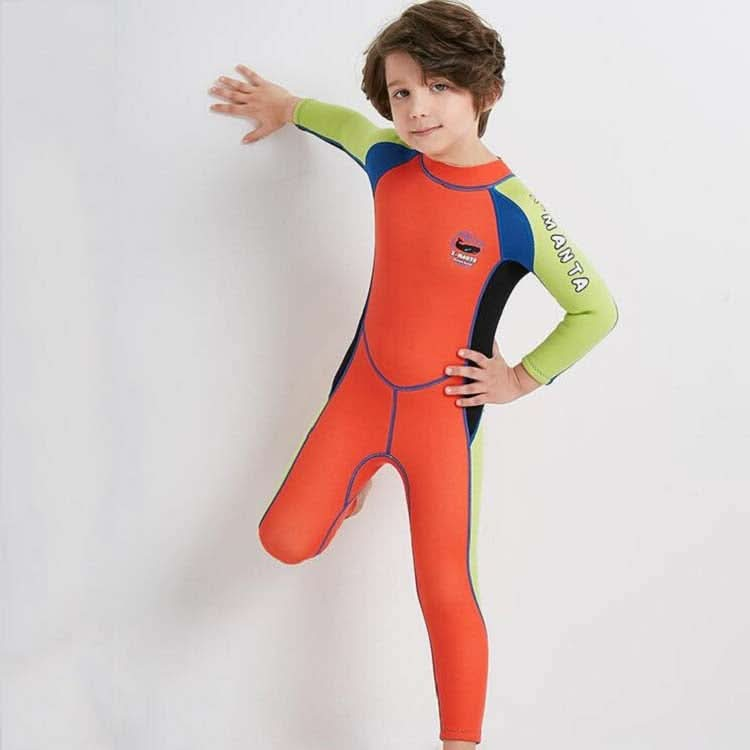 DIVE&SAIL WS-18816 Children Diving Suit One-piece Long-sleeved Swimsuit Sunscreen Hot Spring Surfing Suit Reluova