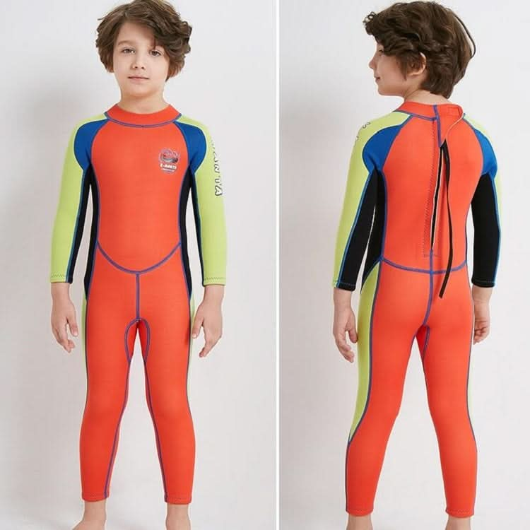 DIVE&SAIL WS-18816 Children Diving Suit One-piece Long-sleeved Swimsuit Sunscreen Hot Spring Surfing Suit Reluova