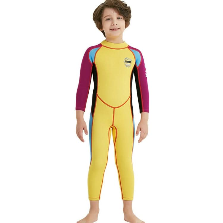 DIVE&SAIL WS-18816 Children Diving Suit One-piece Long-sleeved Swimsuit Sunscreen Hot Spring Surfing Suit Reluova