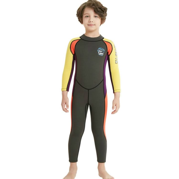 DIVE&SAIL WS-18816 Children Diving Suit One-piece Long-sleeved Swimsuit Sunscreen Hot Spring Surfing Suit Reluova