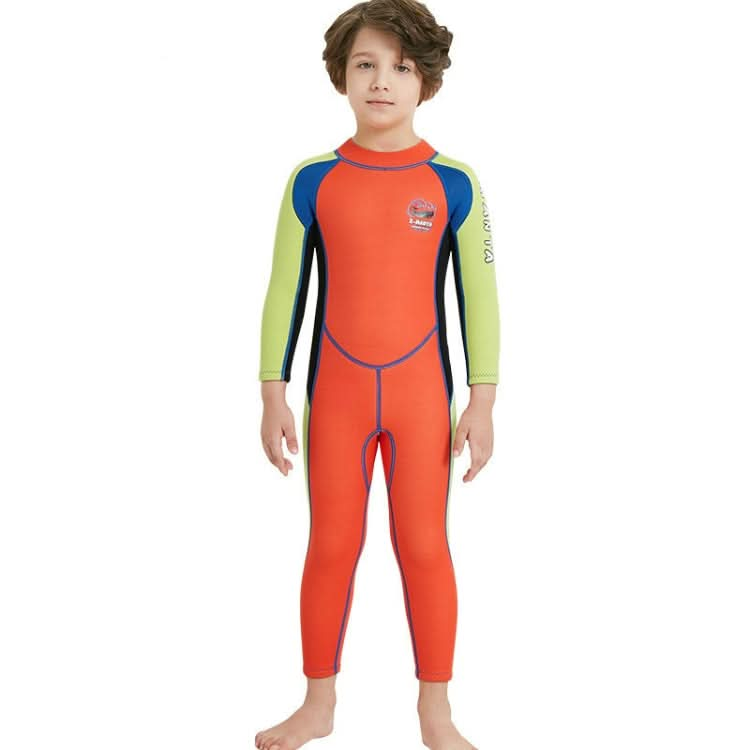 DIVE&SAIL WS-18816 Children Diving Suit One-piece Long-sleeved Swimsuit Sunscreen Hot Spring Surfing Suit Reluova