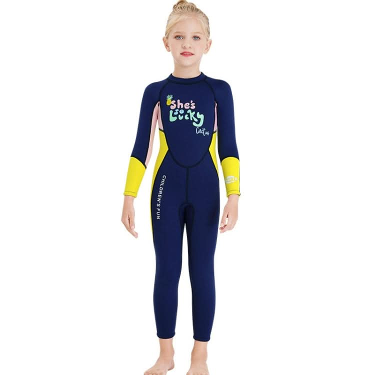 DIVE&SAIL Children Warm Swimsuit One-piece Wetsuit Long Sleeve Cold-proof Snorkeling Surfing Suit Reluova