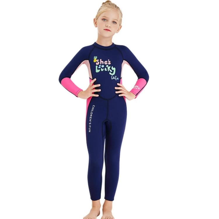 DIVE&SAIL Children Warm Swimsuit One-piece Wetsuit Long Sleeve Cold-proof Snorkeling Surfing Suit Reluova