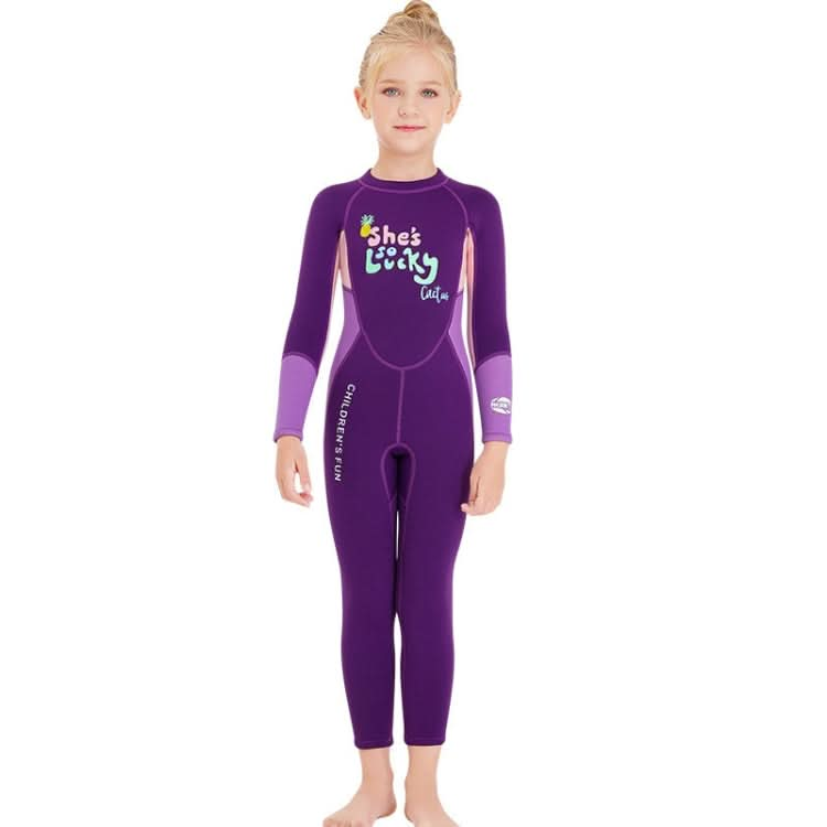 DIVE&SAIL Children Warm Swimsuit One-piece Wetsuit Long Sleeve Cold-proof Snorkeling Surfing Suit Reluova