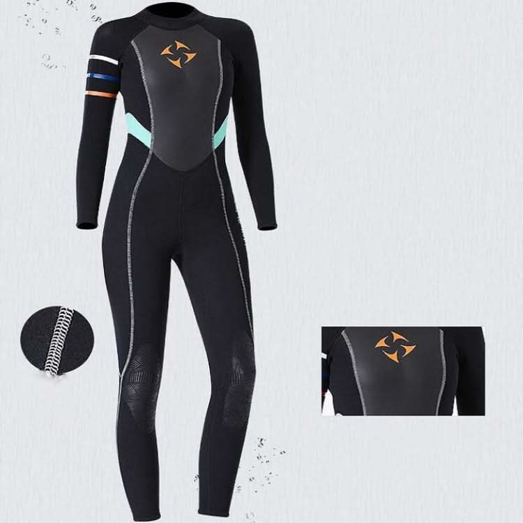 DIVE&SAIL WS-19481 One-piece Long-sleeved Warm Diving Suit Surfing Snorkeling Swimsuit