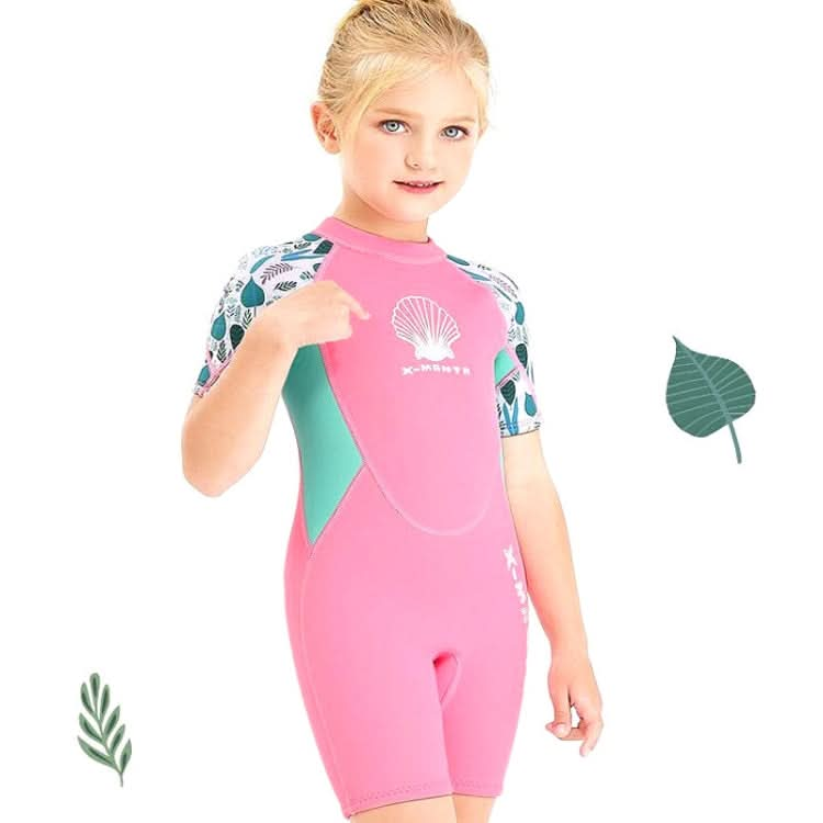 DIVE & SAIL M150656K Children Diving Suit 2.5mm One-piece Warm Swimsuit Short-sleeved Cold-proof Snorkeling Surfing Anti-jellyfish Suit Reluova