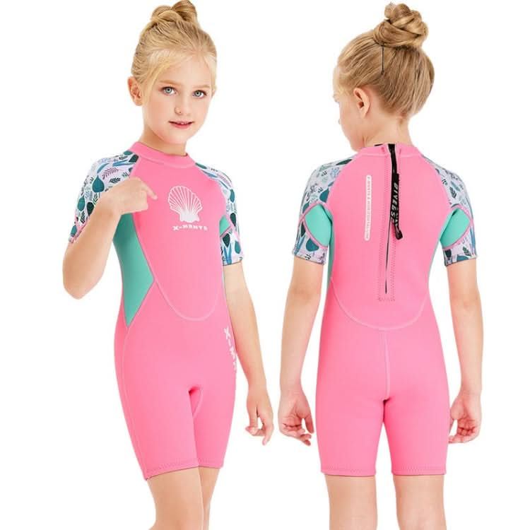 DIVE & SAIL M150656K Children Diving Suit 2.5mm One-piece Warm Swimsuit Short-sleeved Cold-proof Snorkeling Surfing Anti-jellyfish Suit Reluova