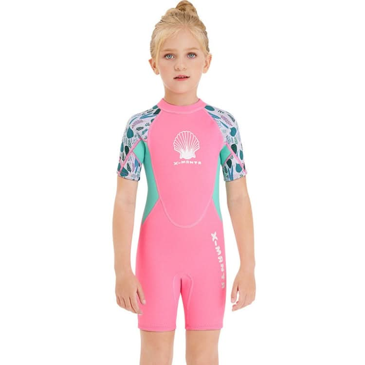 DIVE & SAIL M150656K Children Diving Suit 2.5mm One-piece Warm Swimsuit Short-sleeved Cold-proof Snorkeling Surfing Anti-jellyfish Suit Reluova