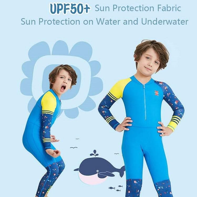 DIVE & SAIL LS-18822 Children Diving Suit Outdoor Sunscreen One-piece Swimsuit Reluova