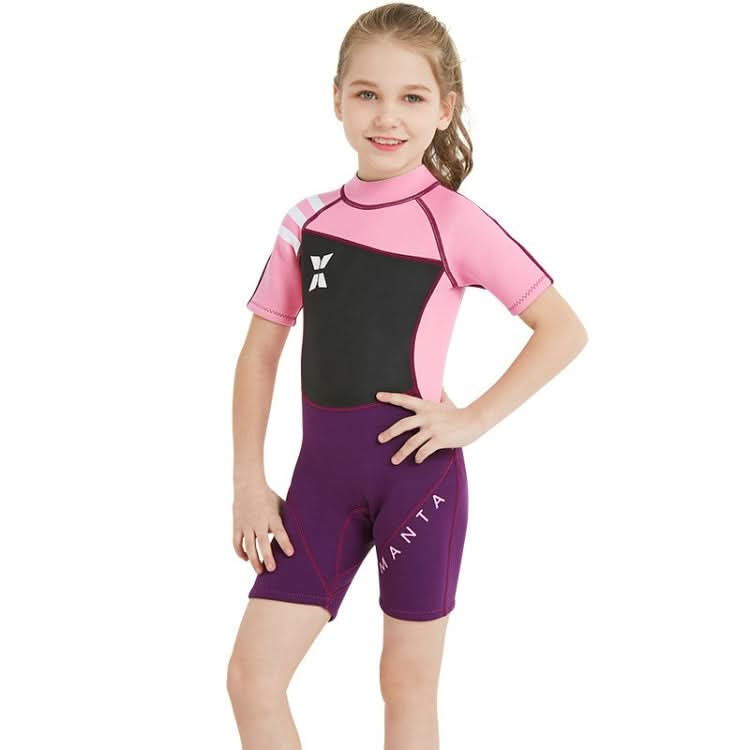 DIVE & SAIL WS-18813 2.5mm Children Warm Diving Suit One-piece Short-sleeved Sunscreen Snorkeling Suit Drifting Cold-proof Swimming Suit Reluova