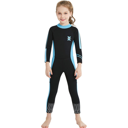 DIVE & SAIL 2.5mm Children Diving Suit One-piece Warm Snorkeling Suit Drifting Sunscreen Swimsuit