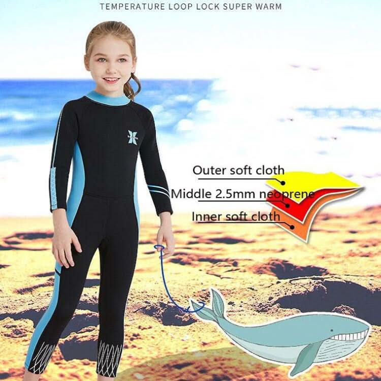 DIVE & SAIL 2.5mm Children Diving Suit One-piece Warm Snorkeling Suit Drifting Sunscreen Swimsuit Reluova