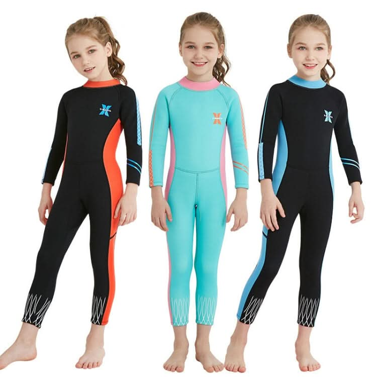 DIVE & SAIL 2.5mm Children Diving Suit One-piece Warm Snorkeling Suit Drifting Sunscreen Swimsuit Reluova