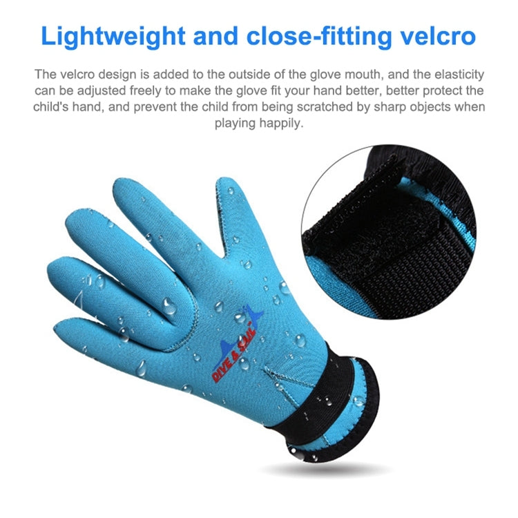 DIVE&SAIL 3mm Children Diving Gloves Scratch-proof Neoprene Swimming Snorkeling Warm Gloves