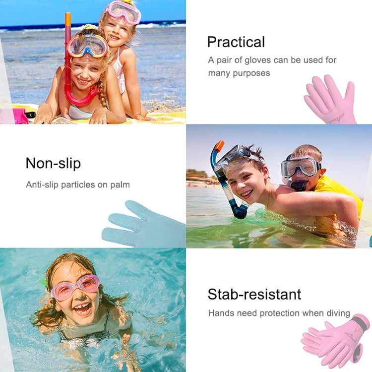 DIVE&SAIL 3mm Children Diving Gloves Scratch-proof Neoprene Swimming Snorkeling Warm Gloves