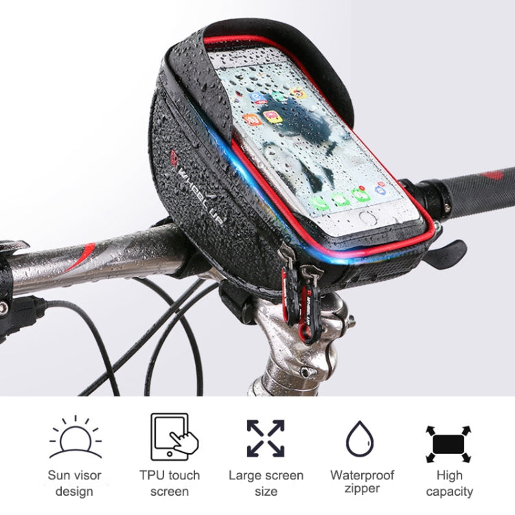 WHEEL UP Anti-splashing Touch Screen Bicycle Mobile Phone Bag Mountain Bike Front Beam Bag Riding Handlebar Bag Reluova