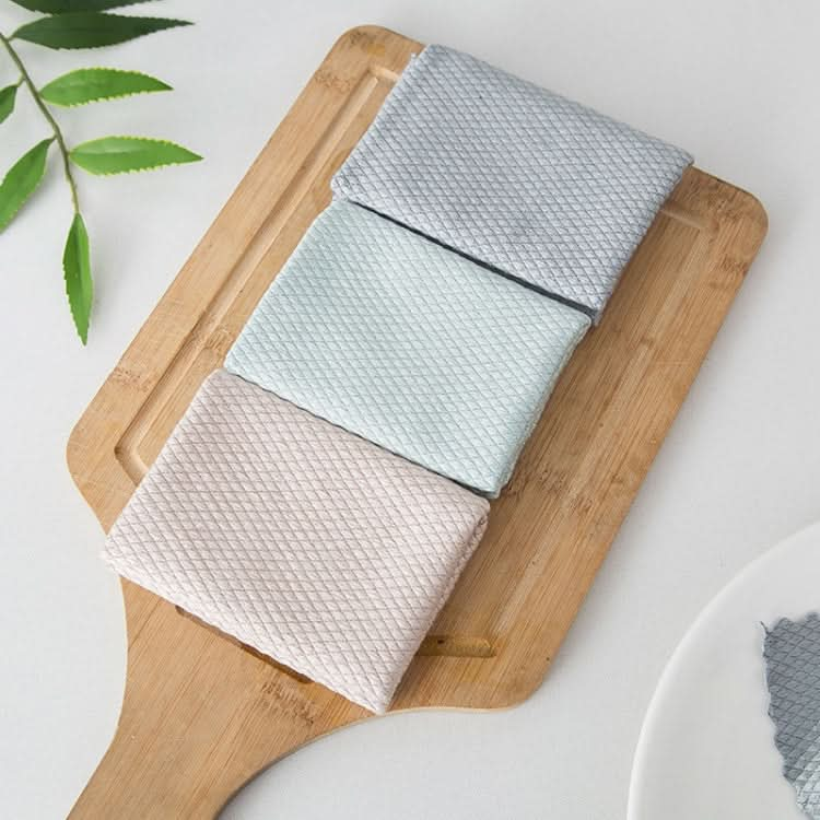 Fish Scale Lattice Kitchen Cleaning Without Watermark Rags Housework Water Absorption Lint-free Cleaning Rag Random Color Delivery - Reluova