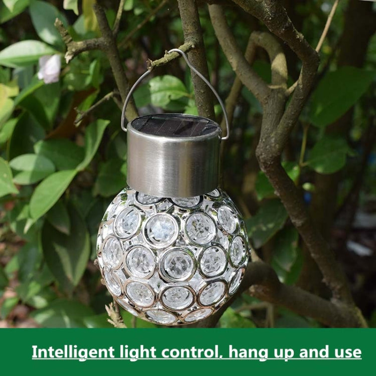 2 PCS Solar Hollow Ball Pendent Lamp Decorative Garden Light-Reluova