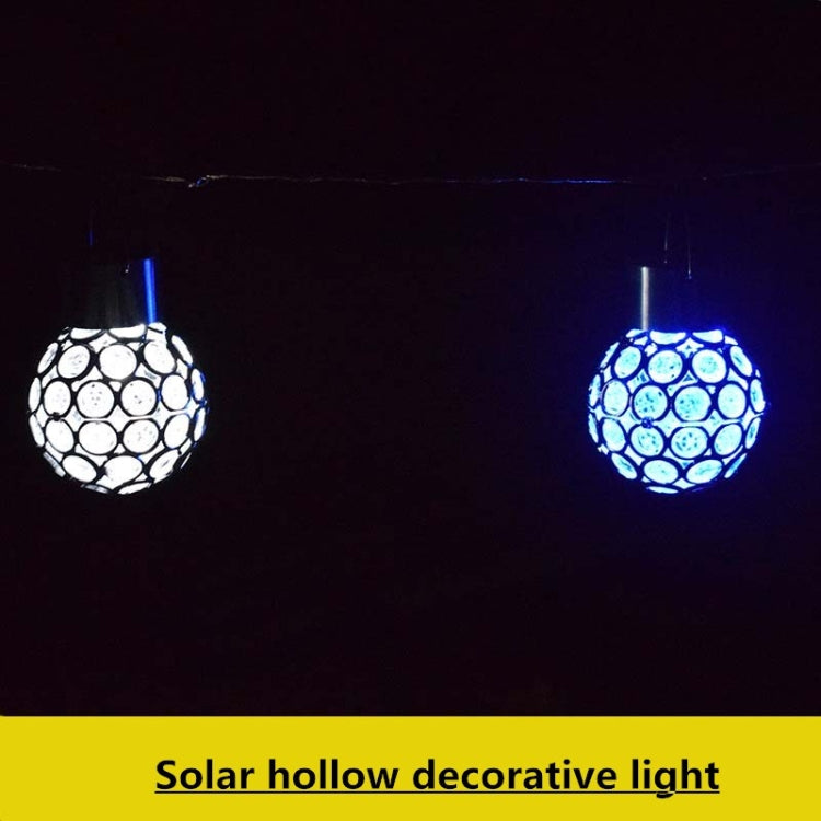 2 PCS Solar Hollow Ball Pendent Lamp Decorative Garden Light-Reluova