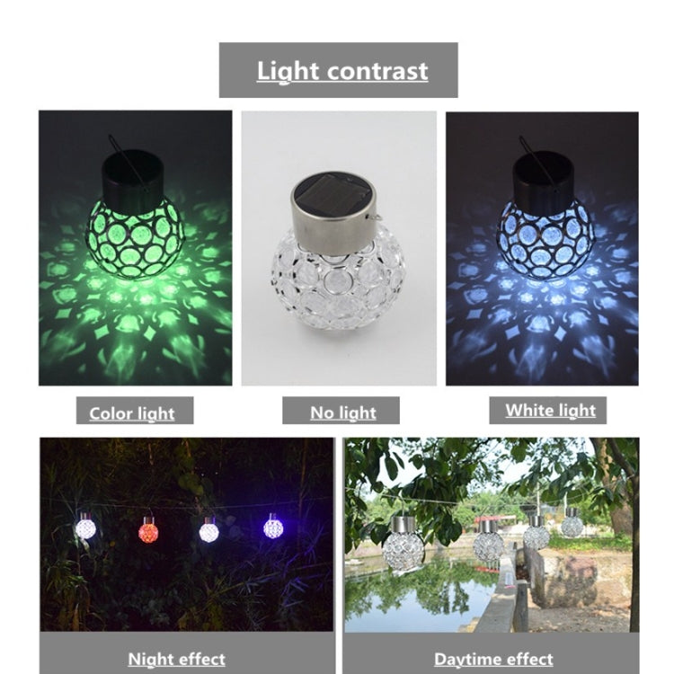 2 PCS Solar Hollow Ball Pendent Lamp Decorative Garden Light-Reluova